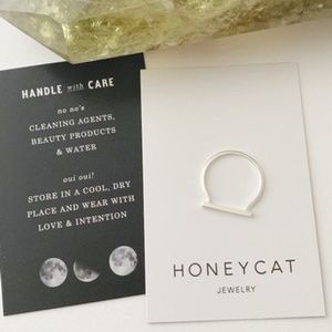 Dainty Sleek Silver Long Bar Stackable Ring